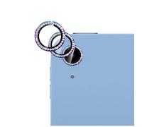 GIOPUEY 2 pièces Caméra Arrière Protecteur Compatible avec iPad Mini 5/6/A17 Pro, [Protection Complète] Metal + Verre Trempé, Verre Trempé Camera - Diamond Bling Colourful