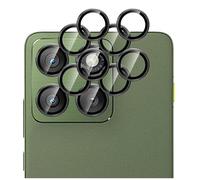 GIOPUEY 2 pièces Caméra Arrière Protecteur Compatible avec Motorola Edge 70, [Protection Complète][Double Protection] Metal + Verre Trempé, Verre Trempé Camera - Black