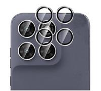 GIOPUEY 2 pièces Caméra Arrière Protecteur Compatible avec Motorola Moto G87, [Protection Complète][Double Protection] Metal + Verre Trempé, Verre Trempé Camera - Silver