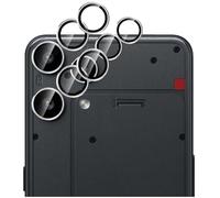 GIOPUEY 2 pièces Caméra Arrière Protecteur Compatible avec Nothing Phone (3a) Lite/Nothing Phone 3a Lite, [Protection Complète][Double Protection] Metal + Verre Trempé, Verre Trempé Camera - Silver