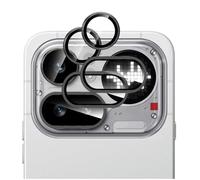 GIOPUEY 2 pièces Caméra Arrière Protecteur Compatible avec Nothing Phone 4a Pro, [Protection Complète][Double Protection] Metal + Verre Trempé, Verre Trempé Camera - Black