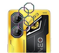 GIOPUEY 2 pièces Caméra Arrière Protecteur Compatible avec Nubia Neo 3, [Protection Complète][Double Protection] Metal + Verre Trempé, Verre Trempé Camera - Colorful
