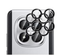 GIOPUEY 2 pièces Caméra Arrière Protecteur Compatible avec Poco M8 Pro 5G, [Protection Complète][Double Protection] Metal + Verre Trempé, Verre Trempé Camera - Black