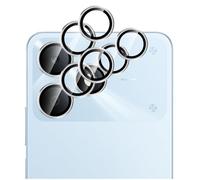 GIOPUEY 2 pièces Caméra Arrière Protecteur Compatible avec Realme Note 80, [Protection Complète][Double Protection] Metal + Verre Trempé, Verre Trempé Camera - Silver