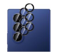 GIOPUEY 2 pièces Caméra Arrière Protecteur Compatible avec Samsung Galaxy Z Fold 7, [Protection Complète][Double Protection] Metal + Verre Trempé, Verre Trempé Camera - Black