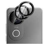 GIOPUEY 2 pièces Caméra Arrière Protecteur Compatible avec Vivo V50, [Protection Complète][Double Protection] Metal + Verre Trempé, Verre Trempé Camera - Black