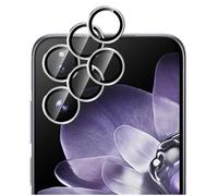 GIOPUEY 2 pièces Caméra Arrière Protecteur Compatible avec Xiaomi Mix Flip 2, [Protection Complète][Double Protection] Metal + Verre Trempé, Verre Trempé Camera - Silver