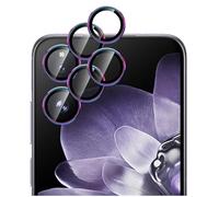 GIOPUEY 2 pièces Caméra Arrière Protecteur Compatible avec Xiaomi Mix Flip 2, [Protection Complète][Double Protection] Metal + Verre Trempé, Verre Trempé Camera - Colorful