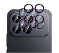 GIOPUEY 2 pièces Caméra Arrière Protecteur Compatible avec Xiaomi Poco F8 Ultra, [Protection Complète][Double Protection] Metal + Verre Trempé, Verre Trempé Camera - Colorful