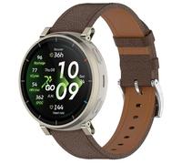 GIOPUEY 20mm Bracelet Compatible avec Amazfit Active/Active2/Active3 Premium/Cheetah/Cheetah 2 Pro/T-Rex 3 Pro 44mm, Cuir véritable Sangle Montre Bracelet [Résistant à l'usure] - Dark Brown