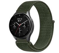 GIOPUEY 20mm Nylon Bracelet Compatible avec Hama Smartwatch 8900 1,43, Réglable Boucle Nylon Respirant Sport Loop Bracelet, Homme Femme - Green