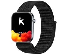 GIOPUEY 20mm Nylon Bracelet Compatible avec Knauermann Lite 4/Knauermann Neo 2 Band, Réglable Boucle Nylon Respirant Sport Loop Bracelet, Homme Femme - Black