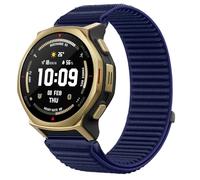 GIOPUEY 22mm 20mm Bracelet Compatible avec Amazfit T-Rex 3 Pro 48mm/T-Rex 3 Pro 44mm, Nylon Réglable Boucle Nylon Respirant Sport Loop Bracelet Extérieur Strap Band - Darkblue