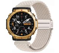 GIOPUEY 22mm 20mm Bracelet Magnétique Compatible avec Amazfit T-Rex 3 Pro 48mm/T-Rex 3 Pro 44mm, Sangle tressée en Nylon Doux [Unisexe] - Beige