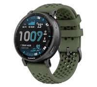 GIOPUEY 22mm Bracelet Compatible avec Amazfit Active Max/Balance 2/Bip6/Bip5/Cheetah, Souple silicone Sangle Bracelet [Résistant à l'usure] [Respirant] - army green