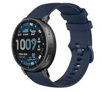 GIOPUEY 22mm Bracelet Compatible avec Amazfit Active Max, Souple Silicone Sangle Bracelet [Résistant à l'usure] [Respirant] - Dark Blue