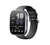 GIOPUEY 22mm Bracelet Compatible avec Amazfit Bip 6/Bip 5/5 Unity/Balance/Balance 2/Cheetah Round/Cheetah Pro/GTR 4/3/3 Pro, Cuir véritable Sangle Montre Bracelet [Résistant à l'usure] - Black