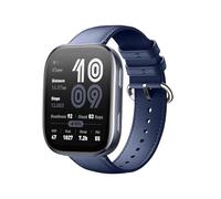 GIOPUEY 22mm Bracelet Compatible avec Amazfit Bip 6/Bip 5/5 Unity/Balance/Balance 2/Cheetah Round/Cheetah Pro/GTR 4/3/3 Pro, Cuir véritable Sangle Montre Bracelet [Résistant à l'usure] - Navy Blue