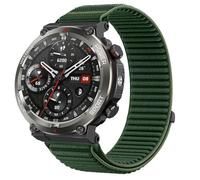 GIOPUEY 22mm Bracelet Compatible avec Blackview W50 Pro/W90 Pro, Nylon Réglable Boucle Nylon Respirant Sport Loop Bracelet Extérieur Strap Band - DarkGreen