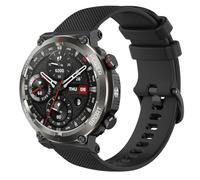 GIOPUEY 22mm Bracelet Compatible avec Blackview W50 Pro/W90 Pro, Souple Silicone Sangle Bracelet [Résistant à l'usure] [Respirant] - Black