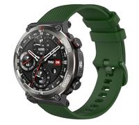 GIOPUEY 22mm Bracelet Compatible avec Blackview W50 Pro/W90 Pro, Souple Silicone Sangle Bracelet [Résistant à l'usure] [Respirant] - Dark Green