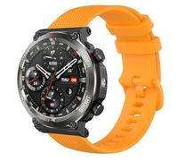 GIOPUEY 22mm Bracelet Compatible avec Blackview W50 Pro/W90 Pro, Souple Silicone Sangle Bracelet [Résistant à l'usure] [Respirant] - Yellow