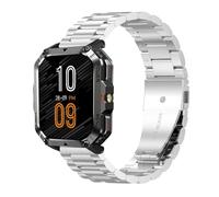 GIOPUEY 22mm Bracelet Compatible avec Blackview W60/W70 Pro/W80 Pro, Acier Inoxydable Sangle Bracelet [Résistant à l'usure] - Silver
