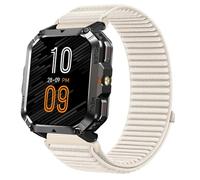 GIOPUEY 22mm Bracelet Compatible avec Blackview W60/W70 Pro/W80 Pro, Nylon Réglable Boucle Nylon Respirant Sport Loop Bracelet Extérieur Strap Band - Beige