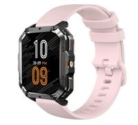 GIOPUEY 22mm Bracelet Compatible avec Blackview W60/W70 Pro/W80 Pro, Souple Silicone Sangle Bracelet [Résistant à l'usure] [Respirant] - Pink
