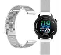 GIOPUEY 22mm Bracelet Compatible avec COROS Pace Pro/Pace 3/APEX Pro/2 Pro/46MM, Bracelet en Acier Inoxydable tressé [Résistant à l'usure] Montre Bracelet - Silver