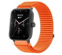 GIOPUEY 22mm Bracelet Compatible avec -Hama Smartwatch 6010, Nylon Réglable Boucle Nylon Respirant Sport Loop Bracelet Extérieur Strap Band - Orange