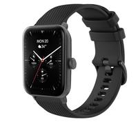GIOPUEY 22mm Bracelet Compatible avec -Hama Smartwatch 6010, Souple Silicone Sangle Bracelet [Résistant à l'usure] [Respirant] - Black