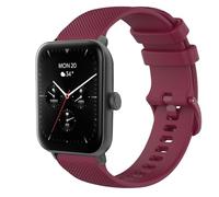GIOPUEY 22mm Bracelet Compatible avec -Hama Smartwatch 6010, Souple Silicone Sangle Bracelet [Résistant à l'usure] [Respirant] - Dark Red