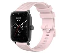 GIOPUEY 22mm Bracelet Compatible avec -Hama Smartwatch 6010, Souple Silicone Sangle Bracelet [Résistant à l'usure] [Respirant] - Pink