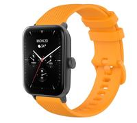 GIOPUEY 22mm Bracelet Compatible avec -Hama Smartwatch 6010, Souple Silicone Sangle Bracelet [Résistant à l'usure] [Respirant] - Yellow