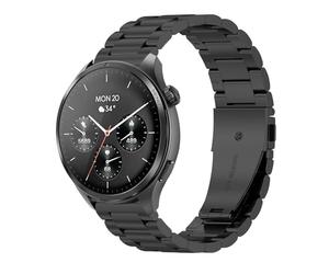 GIOPUEY 22mm Bracelet Compatible avec Hama Smartwatch 9000/7010/6910/5000, Acier Inoxydable Sangle Bracelet [Résistant à l'usure] - Black