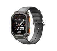 GIOPUEY 22mm Bracelet Compatible avec KOSPET Tank M2/M3/M3 Ultra 2/T2/T3/T3 Ultra 2/Magic R10/P10/Pluse/ORB, Cuir véritable Sangle Montre Bracelet [Résistant à l'usure] [Respirant] - Grey
