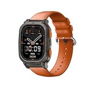 GIOPUEY 22mm Bracelet Compatible avec KOSPET Tank M2/M3/M3 Ultra 2/T2/T3/T3 Ultra 2/Magic R10/P10/Pluse/ORB, Cuir véritable Sangle Montre Bracelet [Résistant à l'usure] [Respirant] - Orange