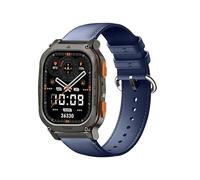 GIOPUEY 22mm Bracelet Compatible avec KOSPET Tank M2/M3/M3 Ultra 2/T2/T3/T3 Ultra 2/Magic R10/P10/Pluse/ORB, Cuir véritable Sangle Montre Bracelet [Résistant à l'usure] [Respirant] - Navy Blue