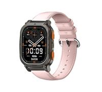 GIOPUEY 22mm Bracelet Compatible avec KOSPET Tank M2/M3/M3 Ultra 2/T2/T3/T3 Ultra 2/Magic R10/P10/Pluse/ORB, Cuir véritable Sangle Montre Bracelet [Résistant à l'usure] [Respirant] - Pink