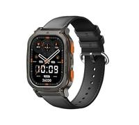 GIOPUEY 22mm Bracelet Compatible avec KOSPET Tank M2/M3/M3 Ultra 2/T2/T3/T3 Ultra 2/Magic R10/P10/Pluse/ORB, Cuir véritable Sangle Montre Bracelet [Résistant à l'usure] [Respirant] - Black