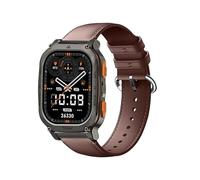 GIOPUEY 22mm Bracelet Compatible avec KOSPET Tank M2/M3/M3 Ultra 2/T2/T3/T3 Ultra 2/Magic R10/P10/Pluse/ORB, Cuir véritable Sangle Montre Bracelet [Résistant à l'usure] [Respirant] - Brown