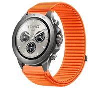 GIOPUEY 22mm Bracelet Compatible avec Mibro Watch GS Active/Active2/GS Pro/Pro 2/Lite 3 Pro/GT, Nylon Réglable Boucle Nylon Respirant Sport Loop Bracelet Extérieur Strap Band - Orange