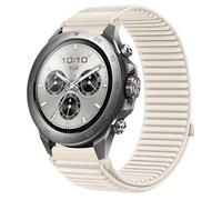 GIOPUEY 22mm Bracelet Compatible avec Mibro Watch GS Active/Active2/GS Pro/Pro 2/Lite 3 Pro/GT, Nylon Réglable Boucle Nylon Respirant Sport Loop Bracelet Extérieur Strap Band - Beige