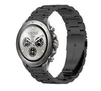 GIOPUEY 22mm Bracelet Compatible avec Mibro Watch GS Explorer/Explorer S, Acier Inoxydable Sangle Bracelet [Résistant à l'usure] - Black