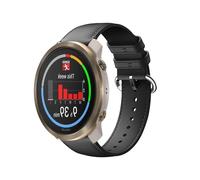 GIOPUEY 22mm Bracelet Compatible avec Polar Vantage V3/M3/M2/M/Polar Grit X/X2 Pro/X Pro, Cuir véritable Sangle Montre Bracelet [Résistant à l'usure] [Respirant] - Black