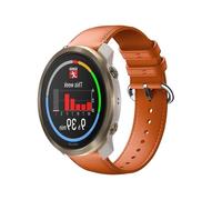 GIOPUEY 22mm Bracelet Compatible avec Polar Vantage V3/M3/M2/M/Polar Grit X/X2 Pro/X Pro, Cuir véritable Sangle Montre Bracelet [Résistant à l'usure] [Respirant] - Orange