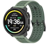 GIOPUEY 22mm Bracelet Compatible avec SUUNTO Nautic S, Souple TPU Sangle Bracelet [Conception de Couleur d'épissage] - Green