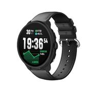 GIOPUEY 22mm Bracelet Compatible avec Suunto Run/Race/Race S/Race2/Vertical/Suunto 5 Peak/9 Peak/Ocean, Cuir véritable Sangle Montre Bracelet [Résistant à l'usure] [Respirant] - Black