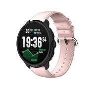 GIOPUEY 22mm Bracelet Compatible avec Suunto Run/Race/Race S/Race2/Vertical/Suunto 5 Peak/9 Peak/Ocean, Cuir véritable Sangle Montre Bracelet [Résistant à l'usure] [Respirant] - Pink